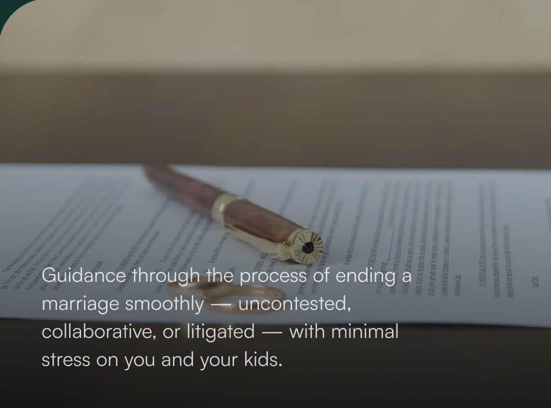 Signing divorce papers