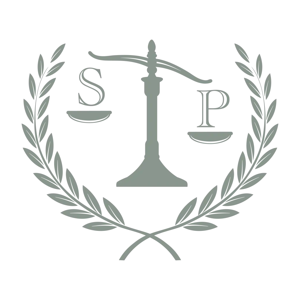 Scales of justice with laurel branches